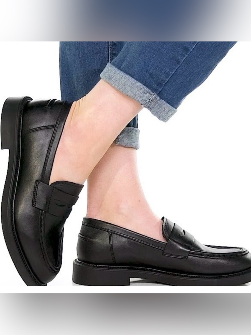 Blondo Leather Penny Loafers Waterproof Black Size 7 New